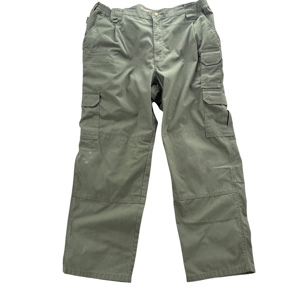 5.11 Tactical Mens Cargo Pants Olive Green Ripstop 40x30 Reinforced Knee 74251